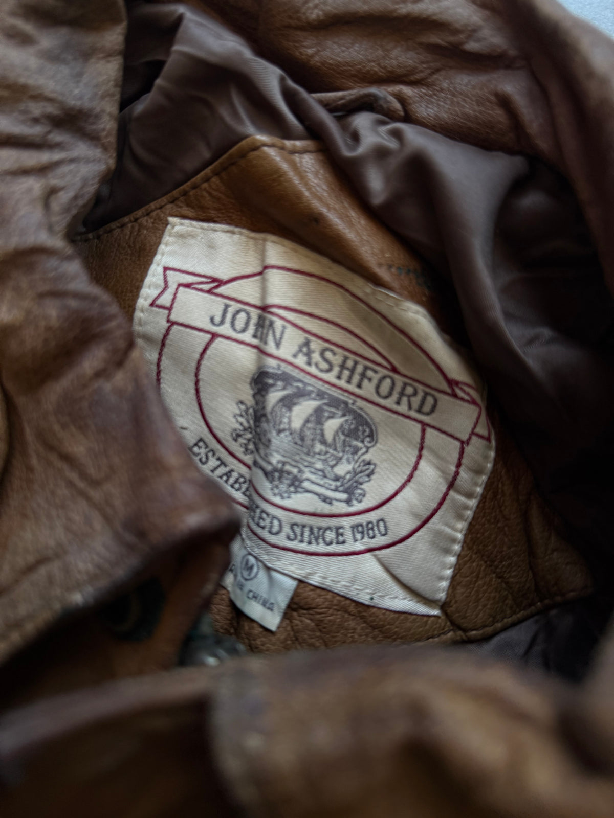 VINTAGE JOHN ASHFORD LEATHER JACKET