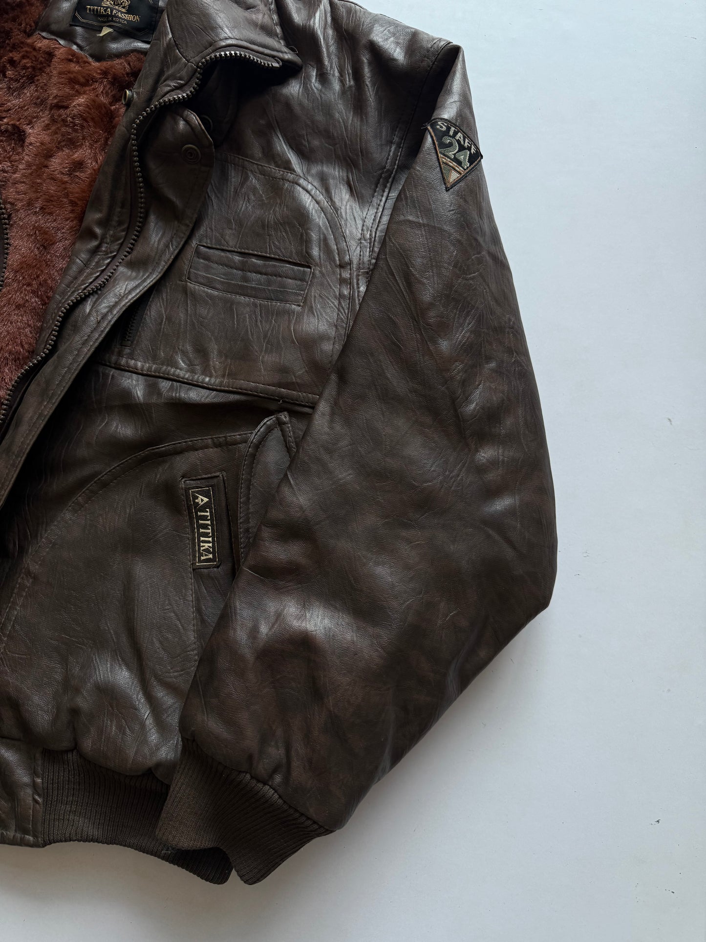 VINTAGE TECHNIQUE SPORTS CLUB LEATHER JACKET