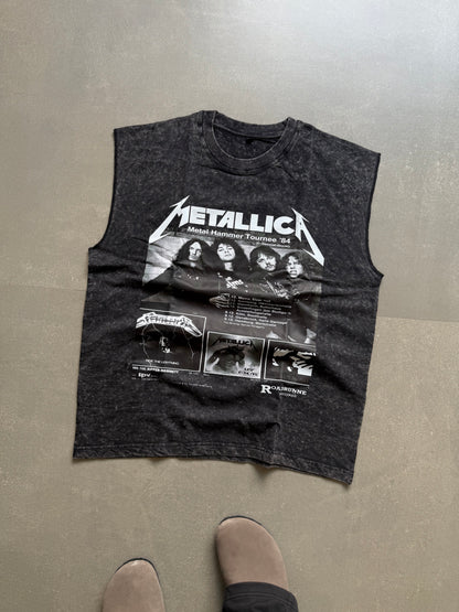 ELLC STUDIO ACID WASH SLEEVES TEE