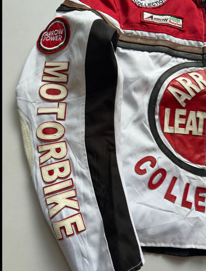 VINTAGE RARE ARROW LEATHER MOTORBIKE RACING JACKET