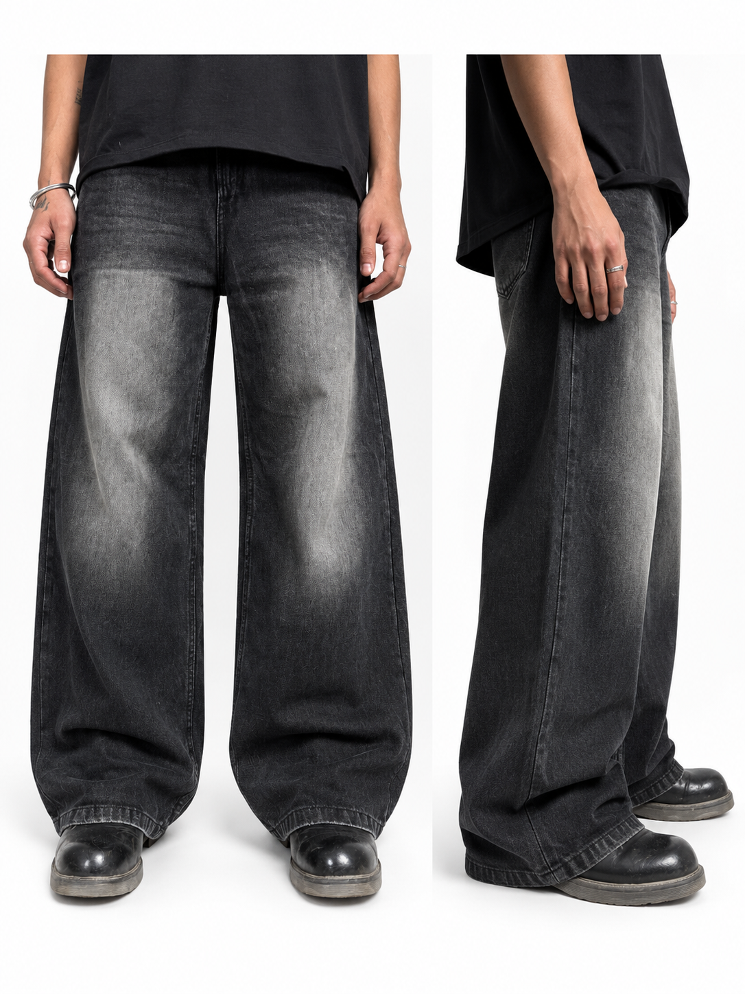 WASHED BAGGY DENIM