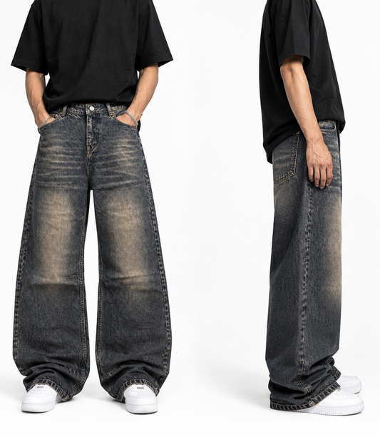 VINTAGE WASHED BAGGY DENIM