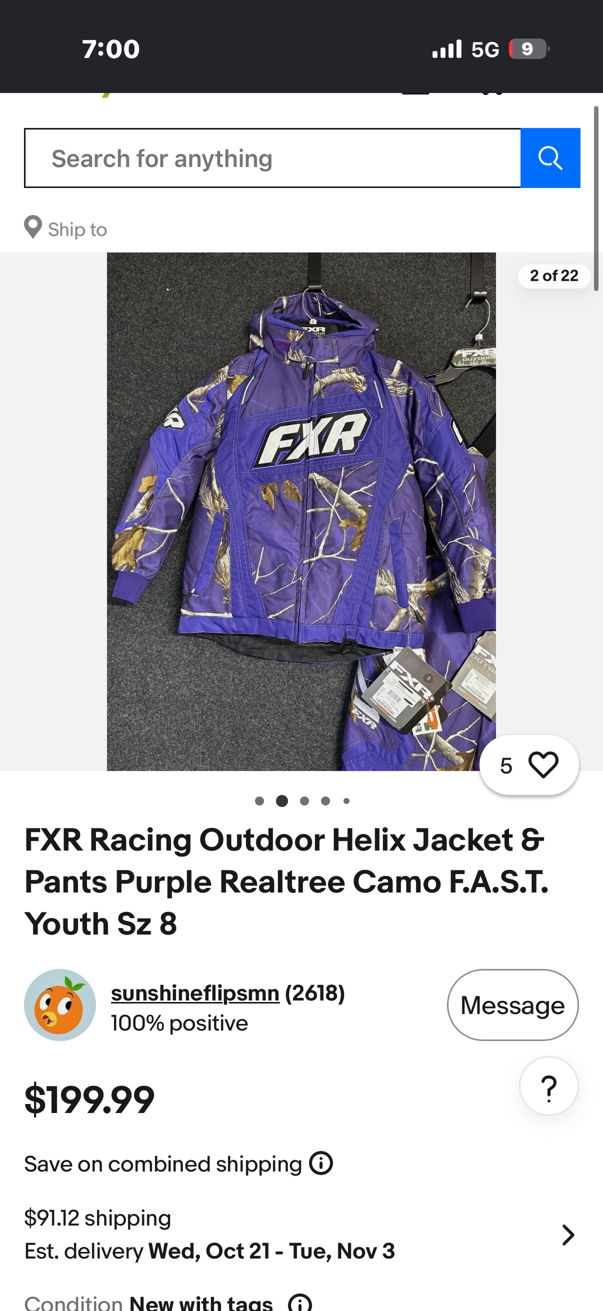 VINTAGE RARE FXR RACING HELIX REALTREE CAMO JACKET