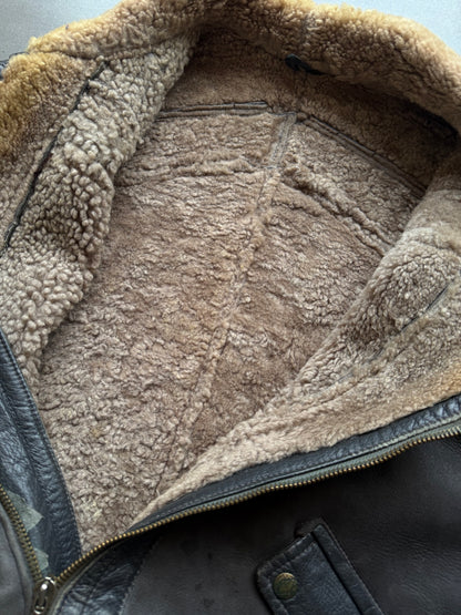 VINTAGE FUR SUEDE LEATHER JACKET