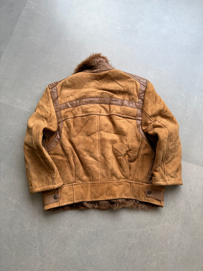 VINTAGE HEAVYWEIGHT COAT SUEDE FUR LEATHER JACKET