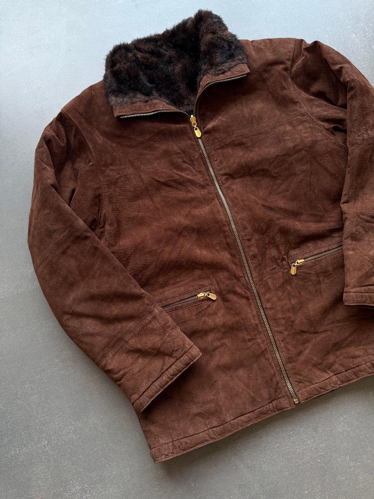 VINTAGE HEAVYWEIGHT COAT SUEDE FUR JACKET