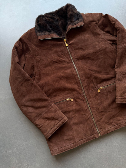 VINTAGE HEAVYWEIGHT COAT SUEDE FUR JACKET