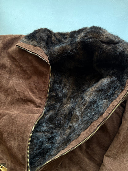 VINTAGE HEAVYWEIGHT COAT SUEDE FUR JACKET