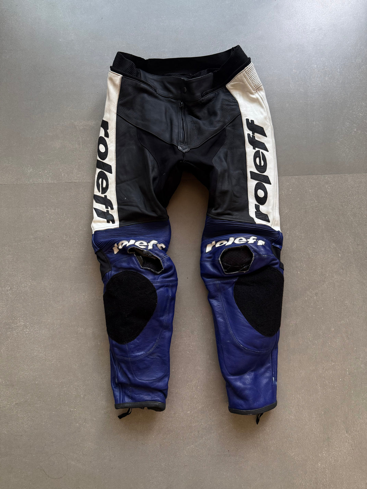 VINTAGE ROLEFF LEATHER RACING PANT(safety pads)
