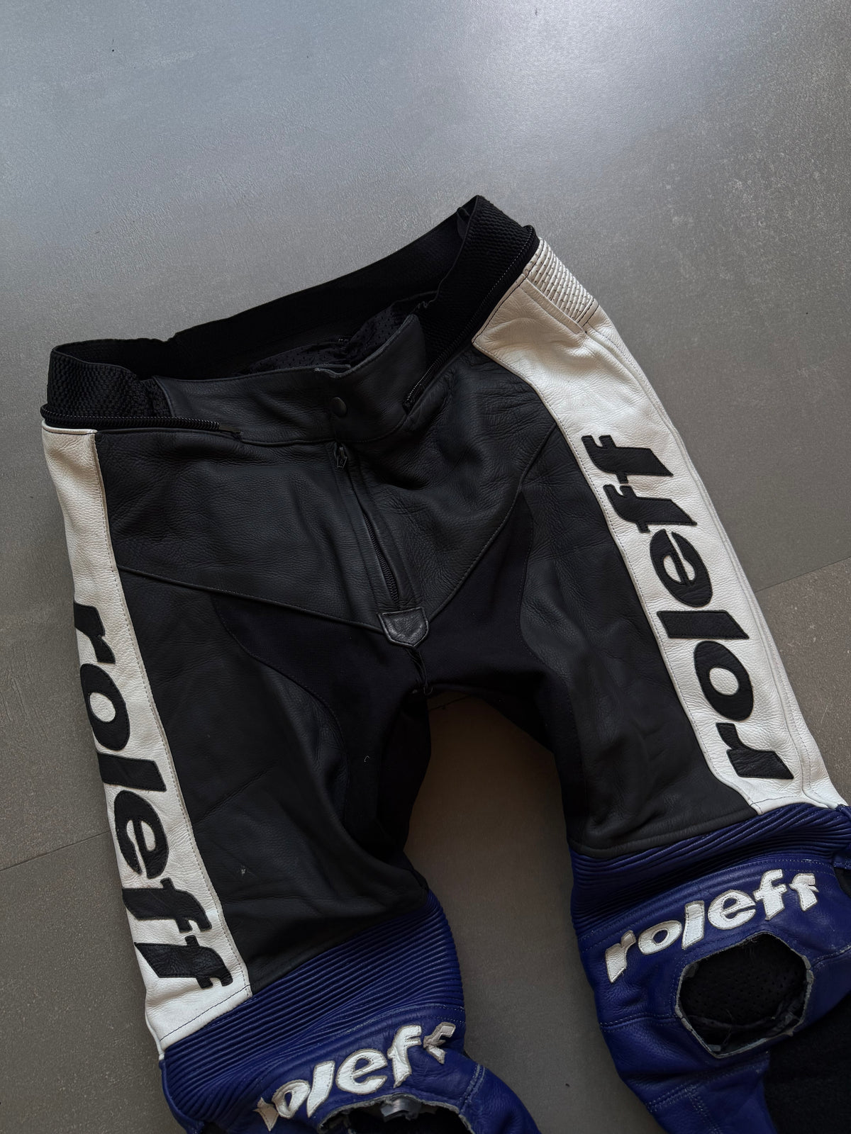 VINTAGE ROLEFF LEATHER RACING PANT(safety pads)