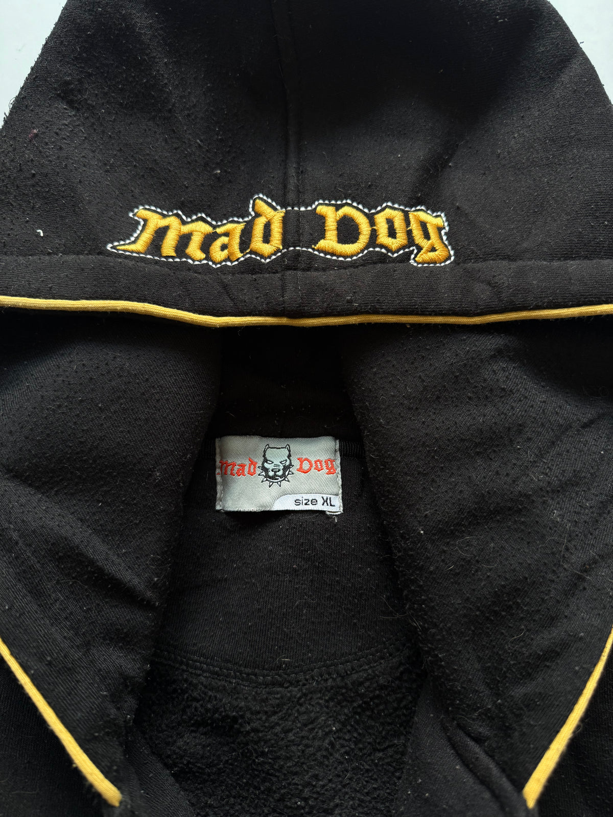 VINTAGE MAD DOG HOOED ZIPPER