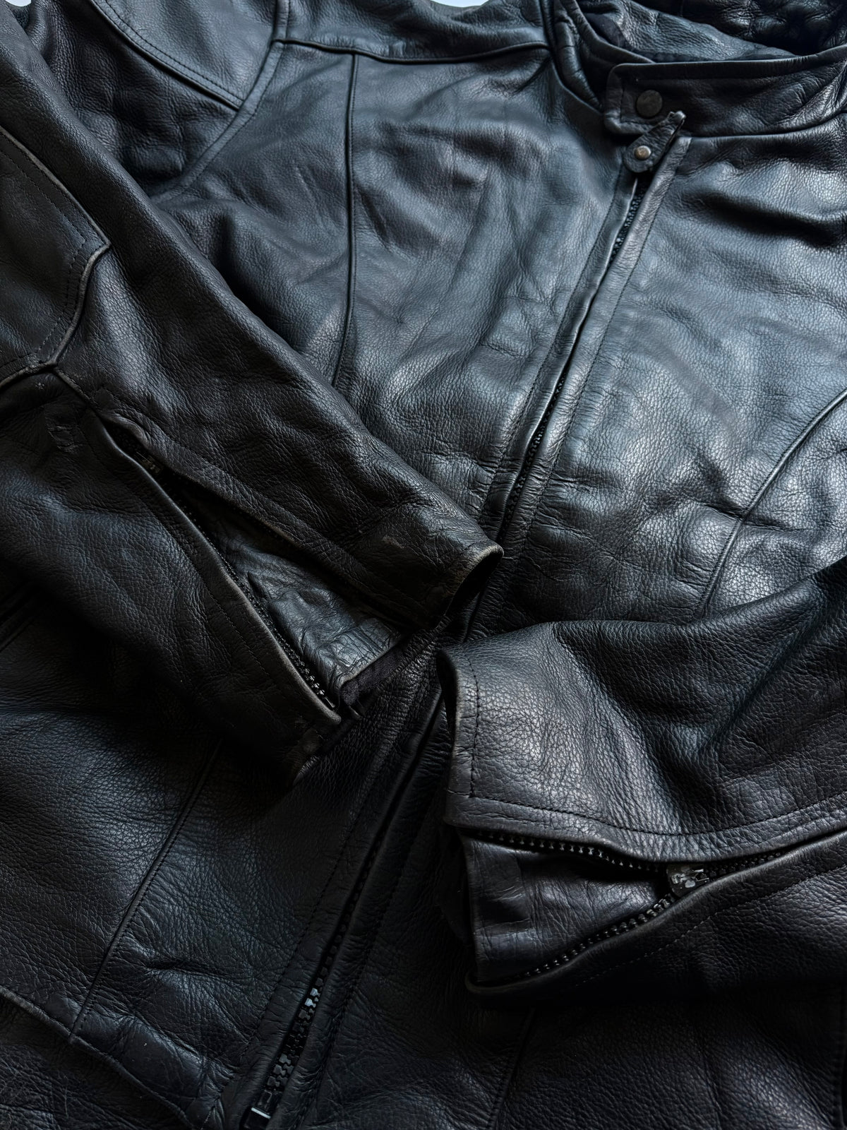 VINTAGE RARE RIVER ROAD LEATHER BIKER JACKET (Heavyweight)
