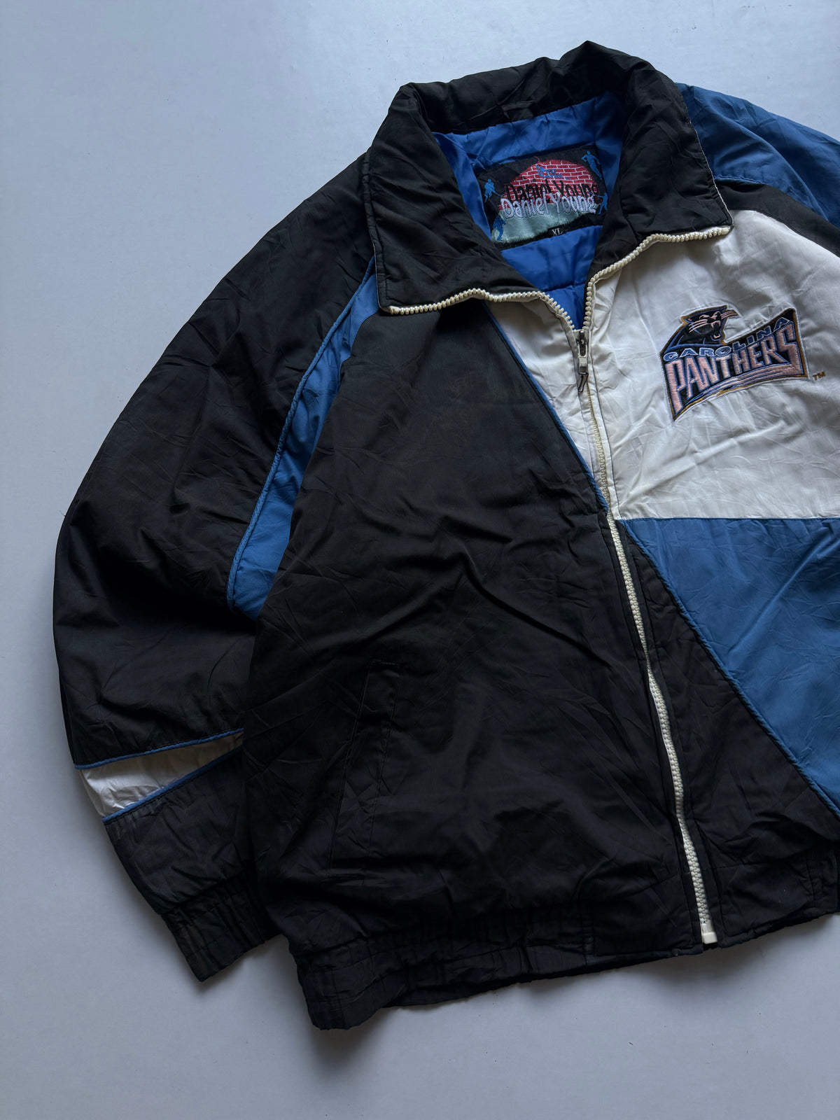 VINTAGE 90’s RARE CAROLINA PANTHERS DANIEL YOUNG NFL JACKET