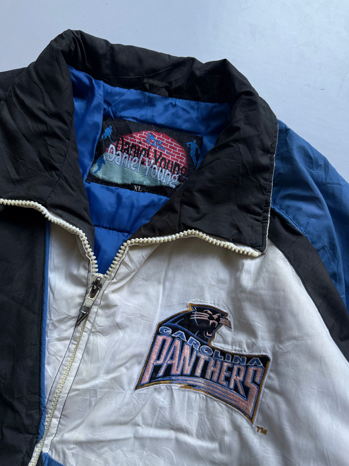 VINTAGE 90’s RARE CAROLINA PANTHERS DANIEL YOUNG NFL JACKET