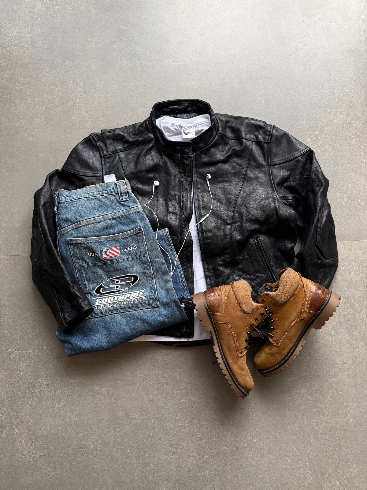 VINTAGE RARE RIVER ROAD LEATHER BIKER JACKET (Heavyweight)