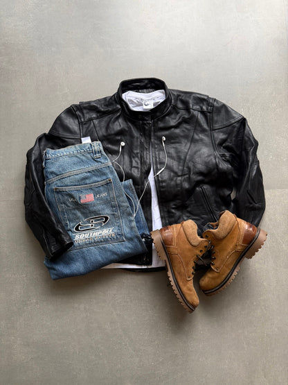 VINTAGE RARE RIVER ROAD LEATHER BIKER JACKET (Heavyweight)