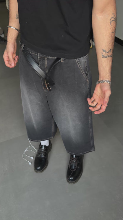 WASHED BAGGY JORTS